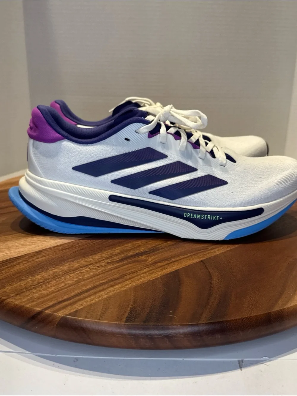 Adidas Adizero EVO SL Women’s Size 9.5 White Purple Running Shoes JS4456 New